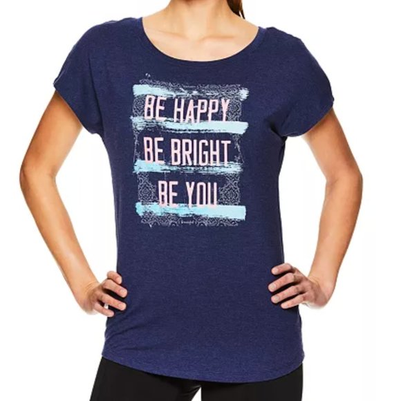 Gaiam Intention Graphic Print Yoga Tee - Picture 1 of 9